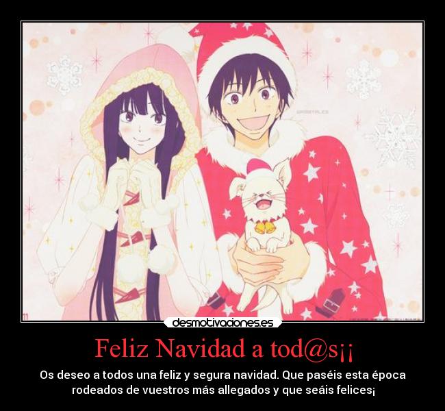 carteles navidad desmotivaciones navidad anime deseo todos los usarios desmotivaciones