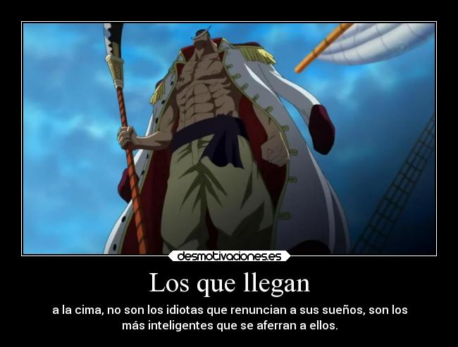 Los que llegan - a la cima, no son los idiotas que renuncian a sus sueños, son los
más inteligentes que se aferran a ellos.