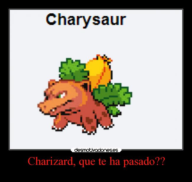 Charizard, que te ha pasado?? -