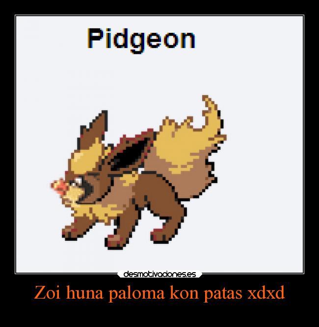 Zoi huna paloma kon patas xdxd -