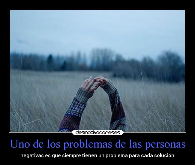 Uno de los problemas de las personas - 