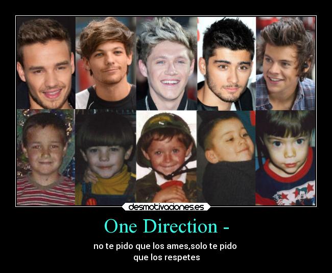 One Direction - - no te pido que los ames,solo te pido 
que los respetes
