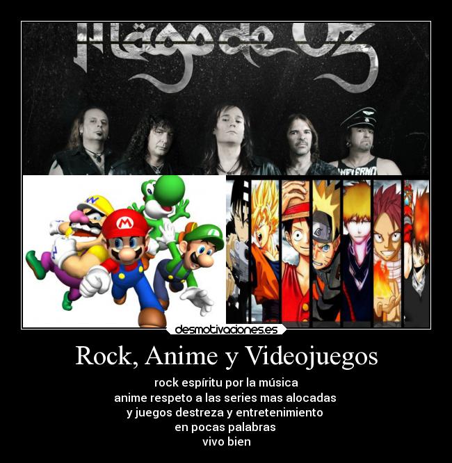 Rock, Anime y Videojuegos -