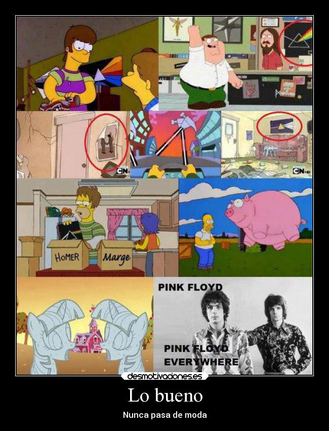 carteles rock simpsons pink floyd the family guy regular show little ponny desmotivaciones