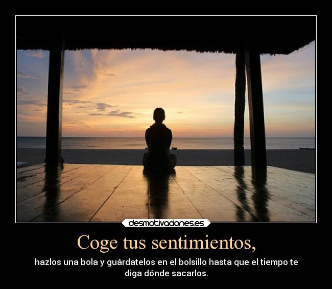 Coge tus sentimientos, -