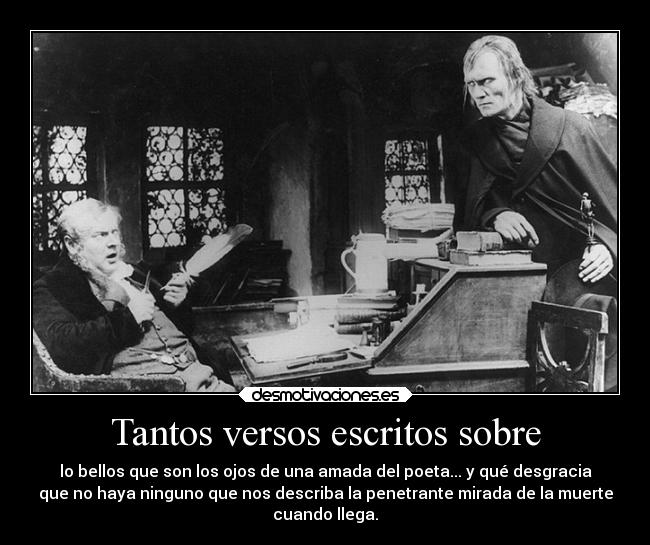 Tantos versos escritos sobre - 