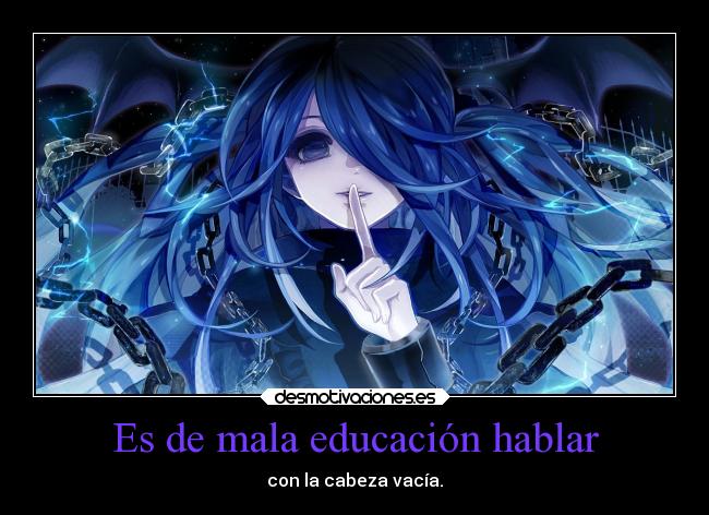 Es de mala educación hablar - 