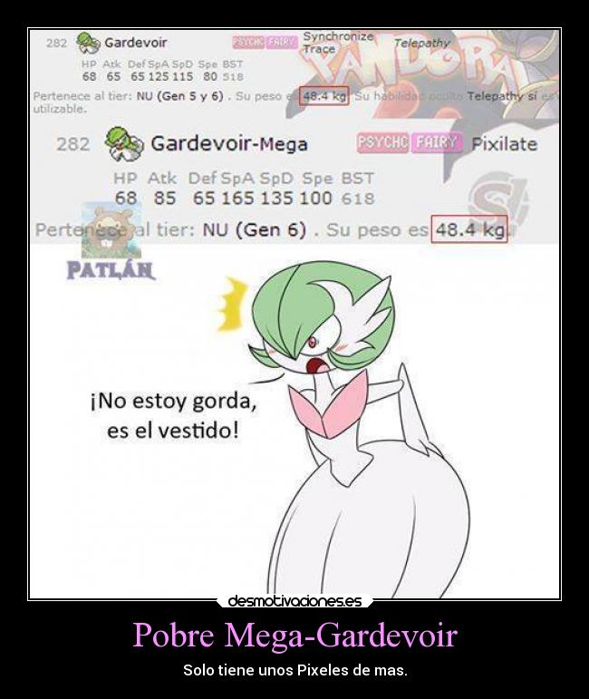 Pobre Mega-Gardevoir - Solo tiene unos Pixeles de mas.