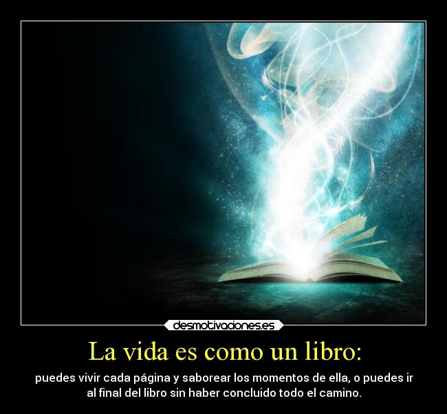La vida es como un libro: -