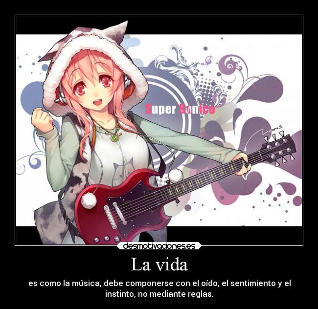 carteles vida anime super sonico desmotivaciones