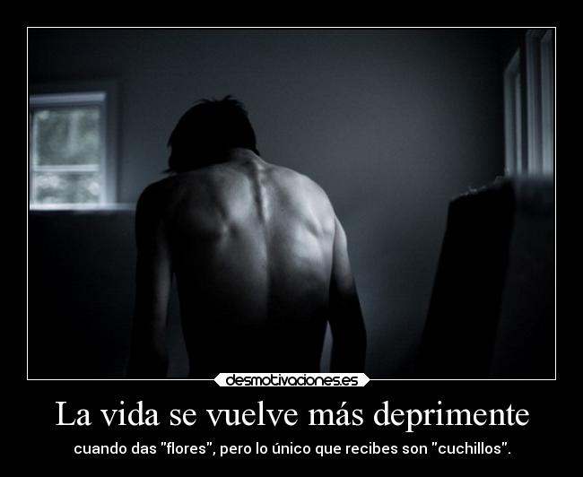 carteles vida dolor soledad desmotivaciones metafora ryuzaky alone lonely pain desmotivaciones