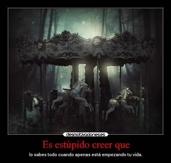 Es estúpido creer que - 