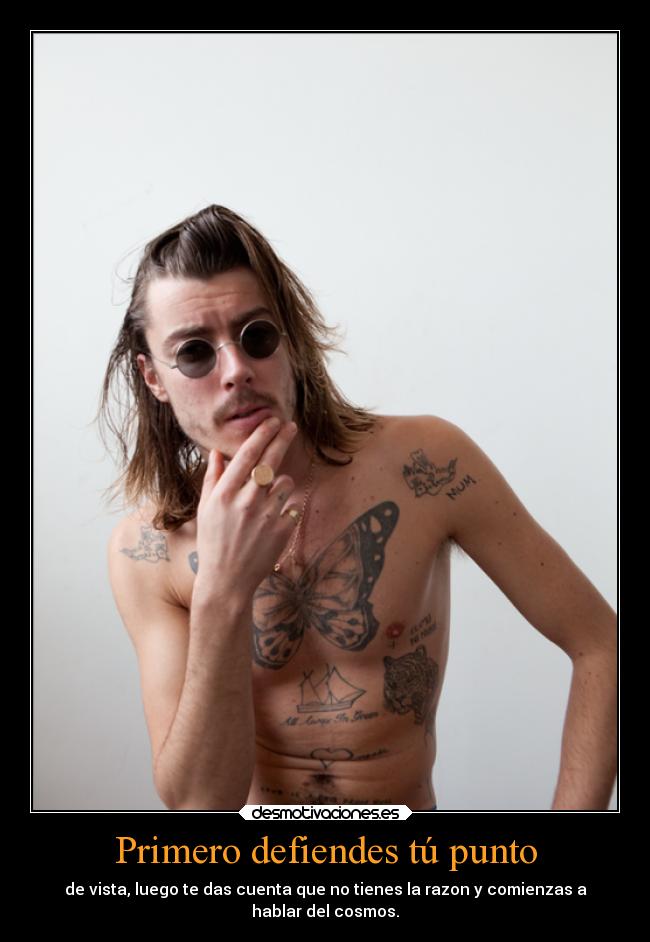 Primero defiendes tú punto -