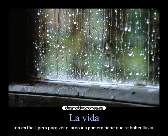 carteles vida vida lluvia primero haber arco iris facil desmotivaciones
