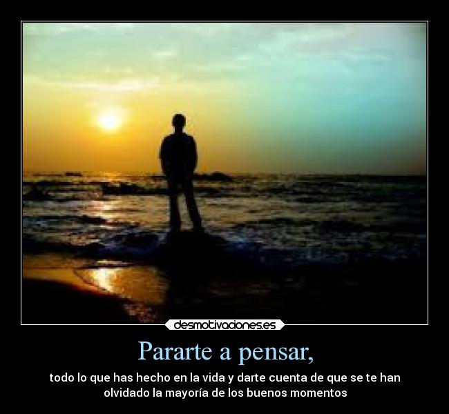 Pararte a pensar, - 