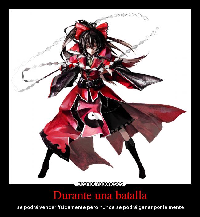 carteles videojuegos touhou hakurei reimu desmotivaciones