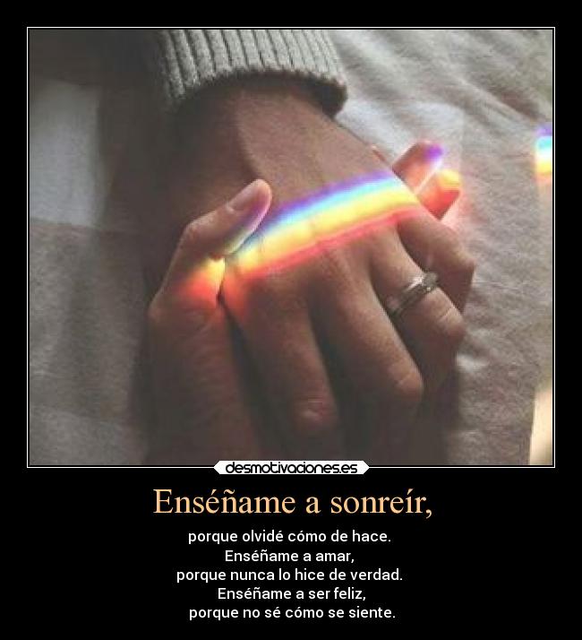 Enséñame a sonreír, - 