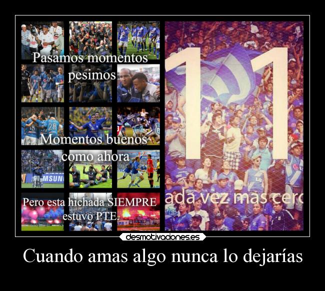 Cuando amas algo nunca lo dejarías - 