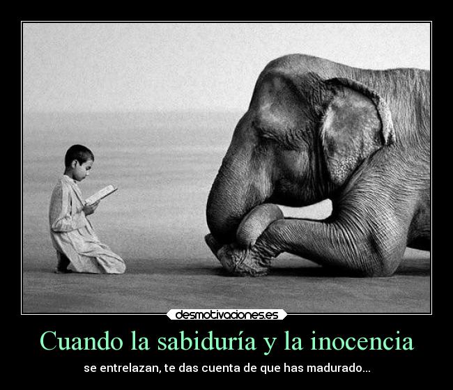 Cuando la sabiduría y la inocencia -