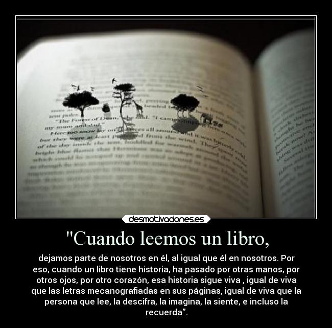 Cuando leemos un libro, - 