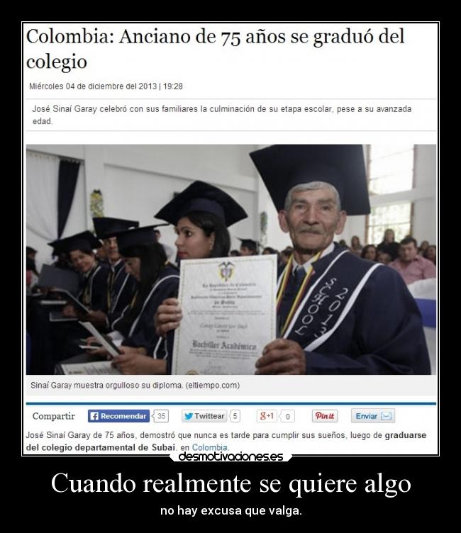 Cuando realmente se quiere algo -