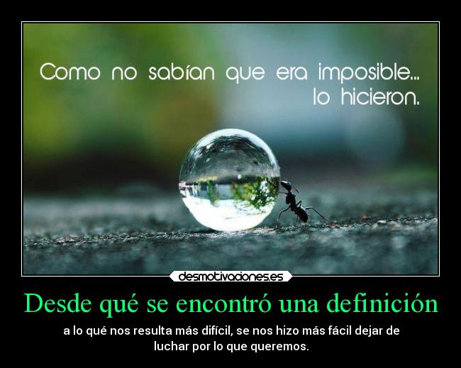 Desde qué se encontró una definición -