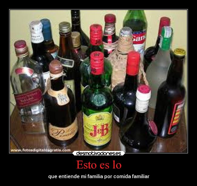 Esto es lo - que entiende mi familia por comida familiar