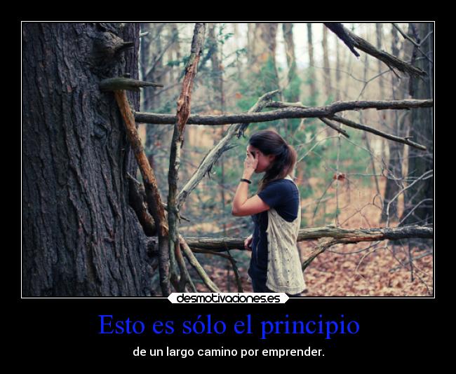 Esto es sólo el principio - de un largo camino por emprender.