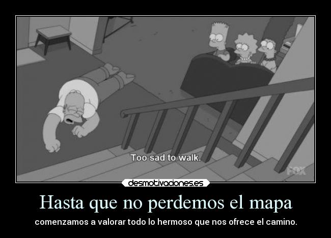 Hasta que no perdemos el mapa - comenzamos a valorar todo lo hermoso que nos ofrece el camino.