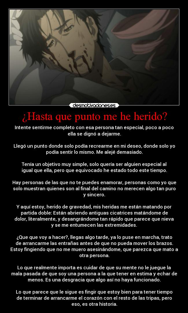¿Hasta que punto me he herido? - 