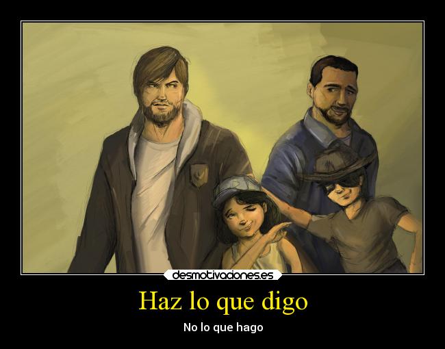 carteles lee everett clementine rick grimes carl grimes the walking dead desmotivaciones