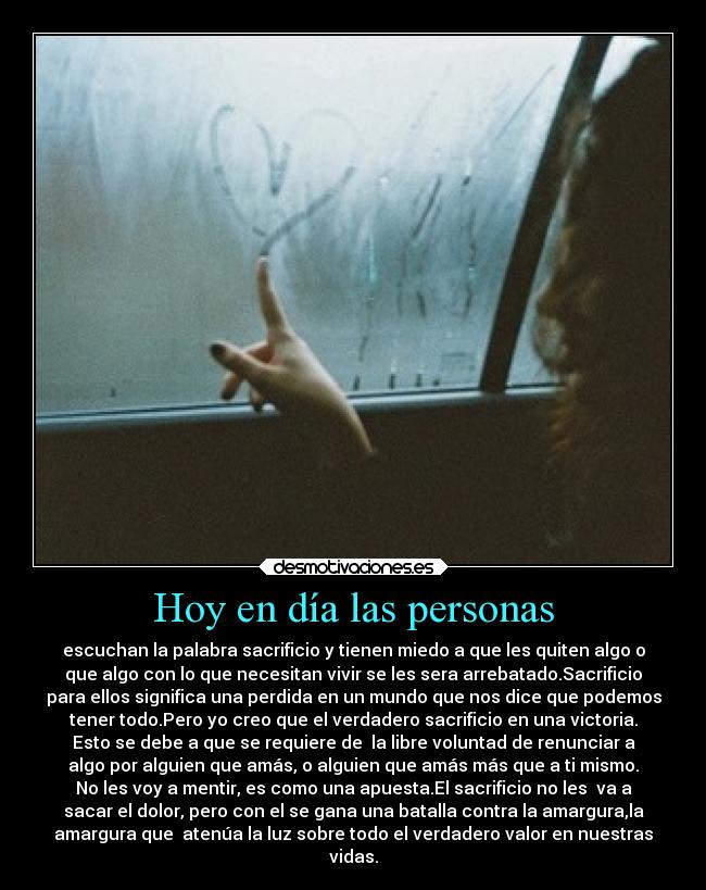 Hoy en día las personas - 