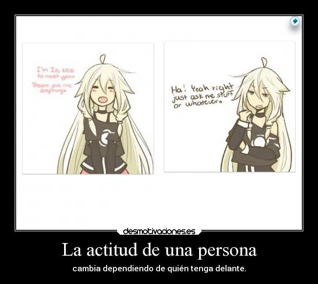 La actitud de una persona - 