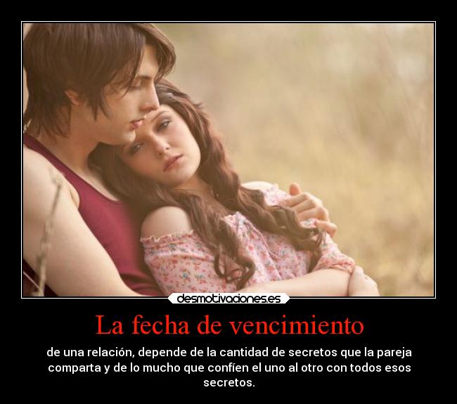 La fecha de vencimiento -