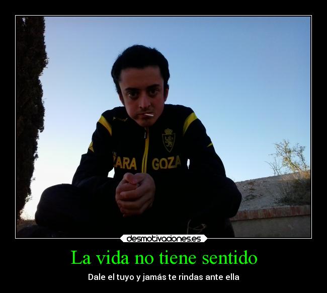 La vida no tiene sentido - Dale el tuyo y jamás te rindas ante ella