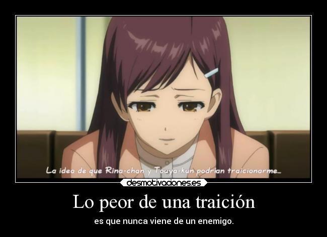 Lo peor de una traición -