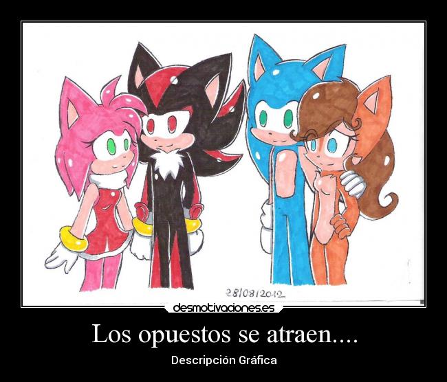 carteles sally acorn sonic sonally amor shadow amy rose shadamy desmotivaciones