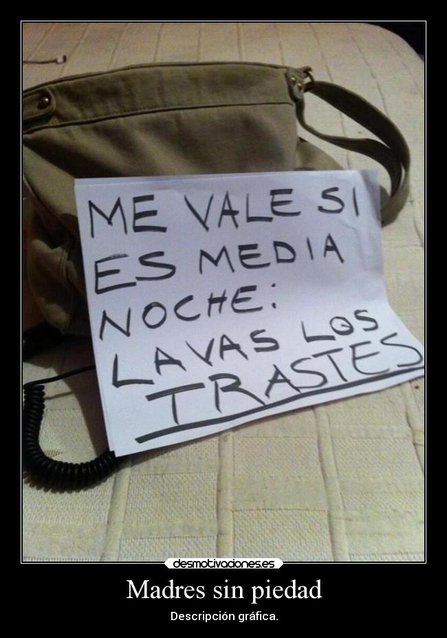 Madres sin piedad - Descripción gráfica.