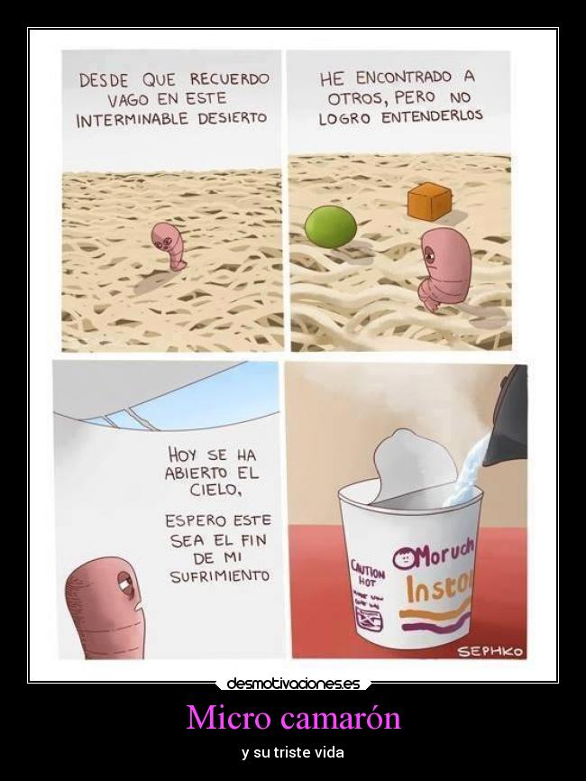 Micro camarón - y su triste vida