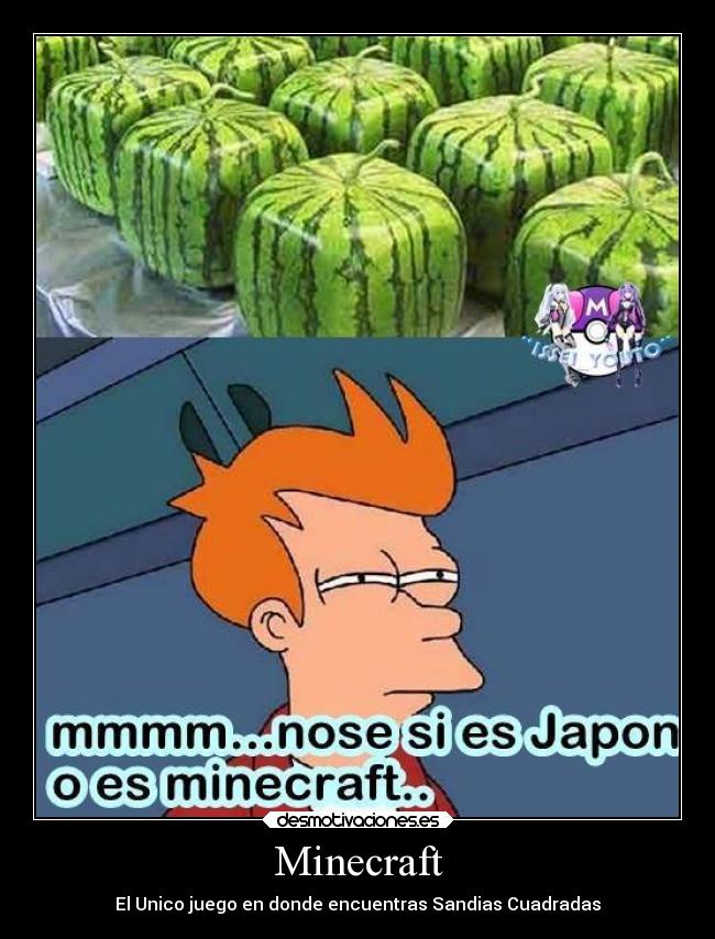 Minecraft - El Unico juego en donde encuentras Sandias Cuadradas
