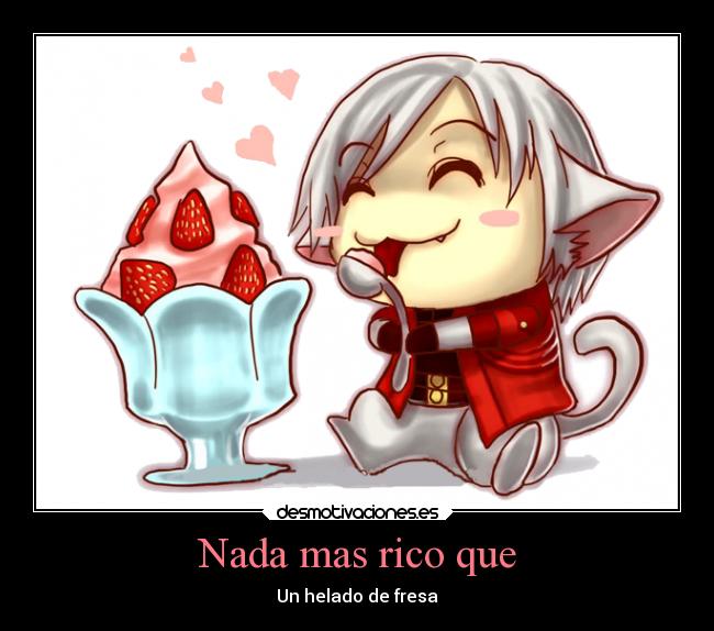 Nada mas rico que - Un helado de fresa