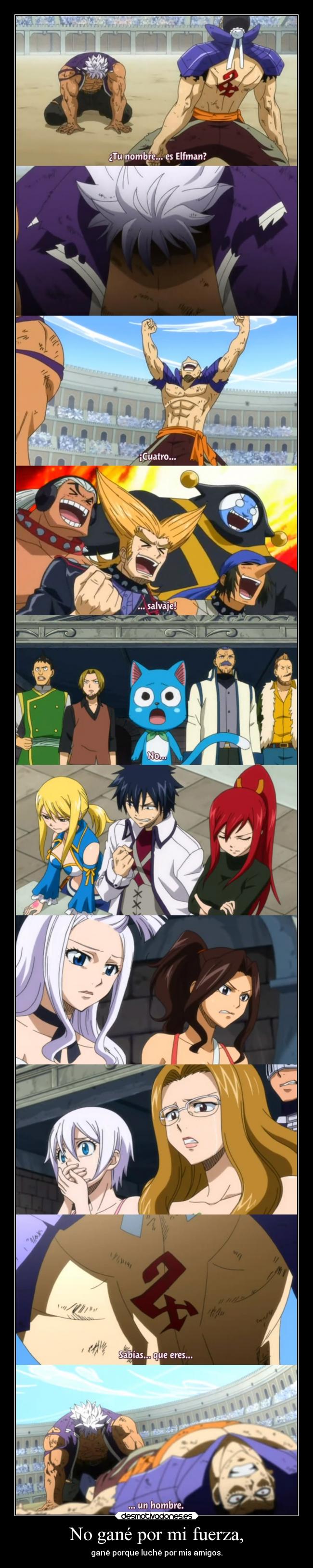 carteles fairy tail elfman bacchus clandominadores ejercitodemar desmotivaciones