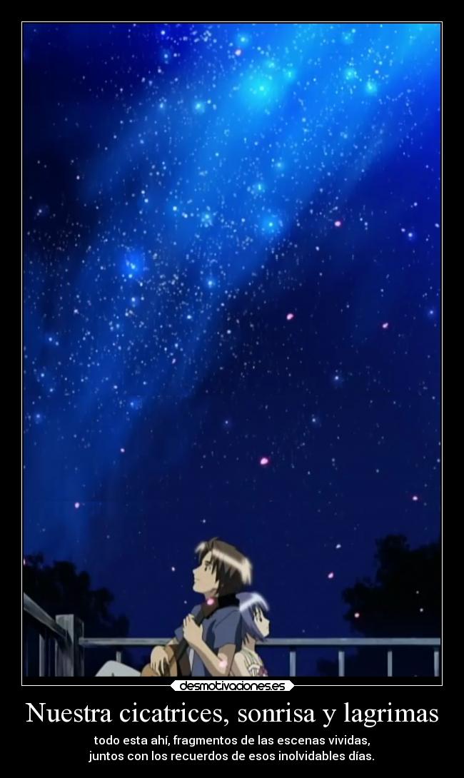 Nuestra cicatrices, sonrisa y lagrimas -