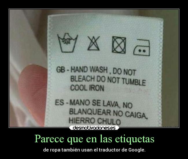 Parece que en las etiquetas - 