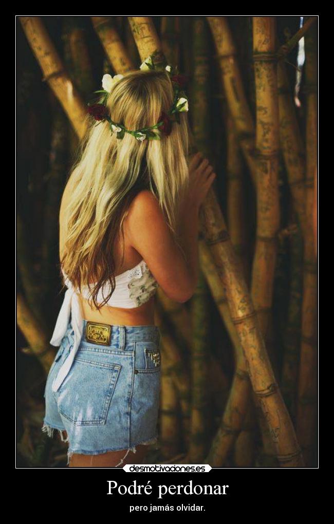 Podré perdonar - pero jamás olvidar.