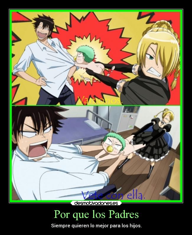 carteles padres anime desmotivaciones