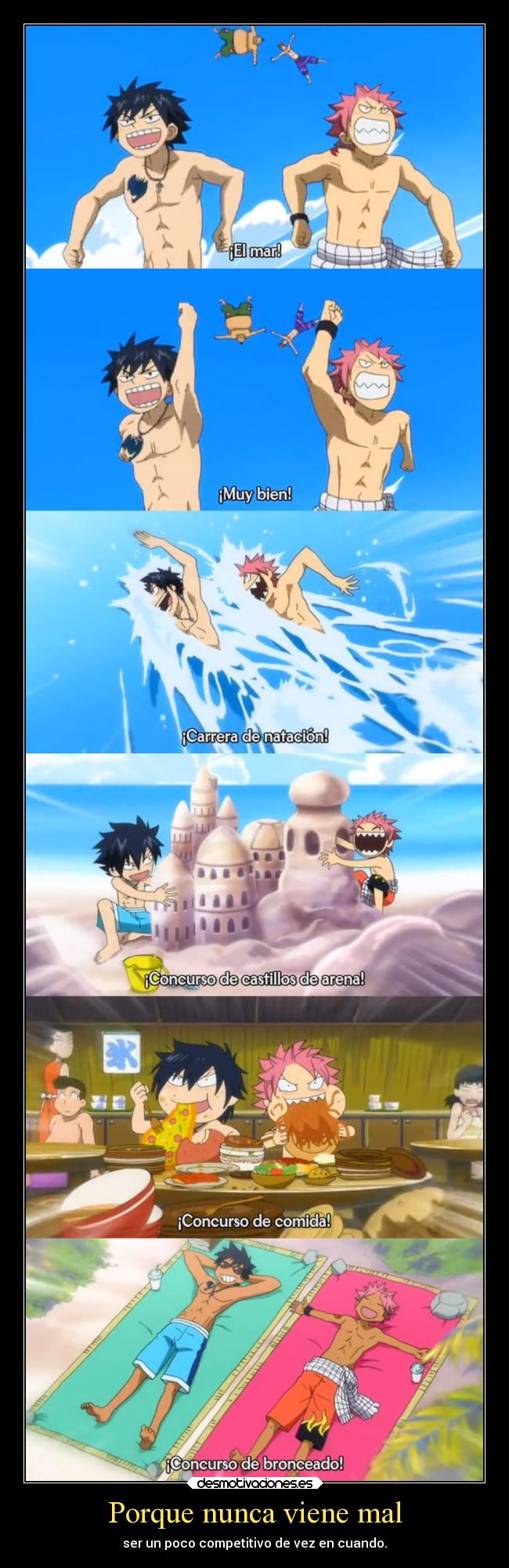 carteles fairy tail natsu gray clandominadores ejercitodemar desmotivaciones