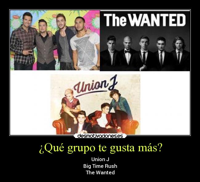¿Qué grupo te gusta más? -