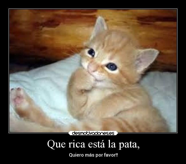 Que rica está la pata, -