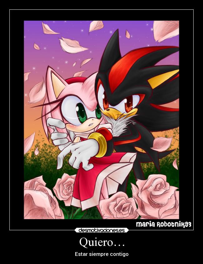 carteles amy rose shadowv shadamy desmotivaciones
